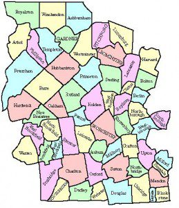 Worcester County Map With Towns