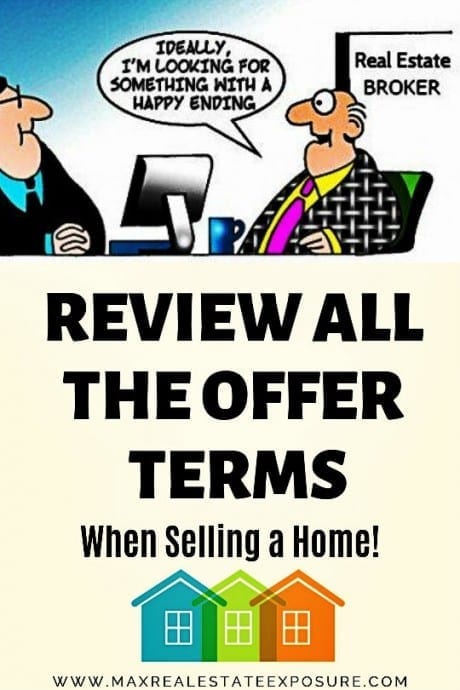 Review All The Offer Terms When Selling a House