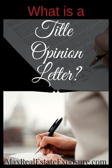 What Is A Title Opinion Letter