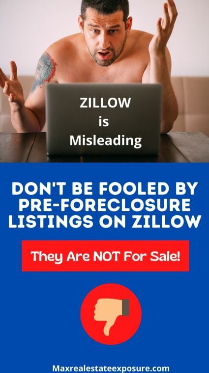 Zillow Pre-Foreclosure Listings Are Not For Sale