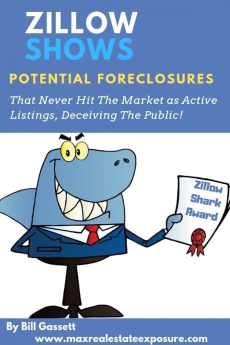 Zillow Shows Potential Foreclosures Not For Sale